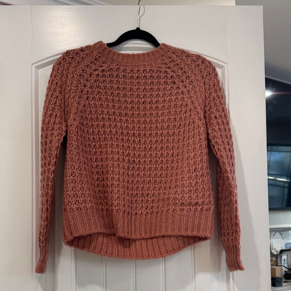 Hippie Rose Textured Knit Sweater - Dusty Pink
